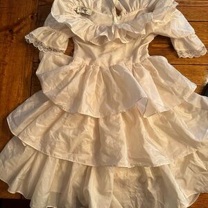 Paire Cream Off the Shoulder Puff Sleeve Dress